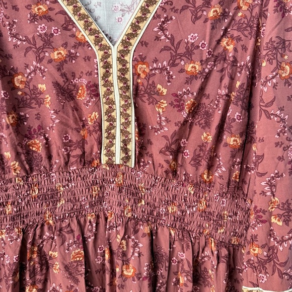Lucky Brand | Floral Bohemian Boho Western Dress - Picture 3 of 9